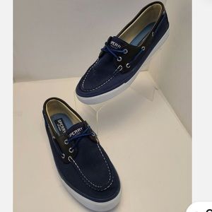 Sperry Top-Sider Men's Size 9 Bahama 2-Eye Navy Blue Boat Shoes